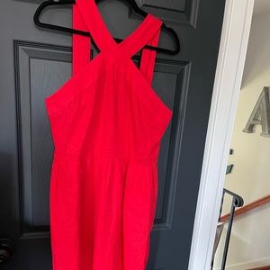 Red dress cross neck adjustable straps a new day